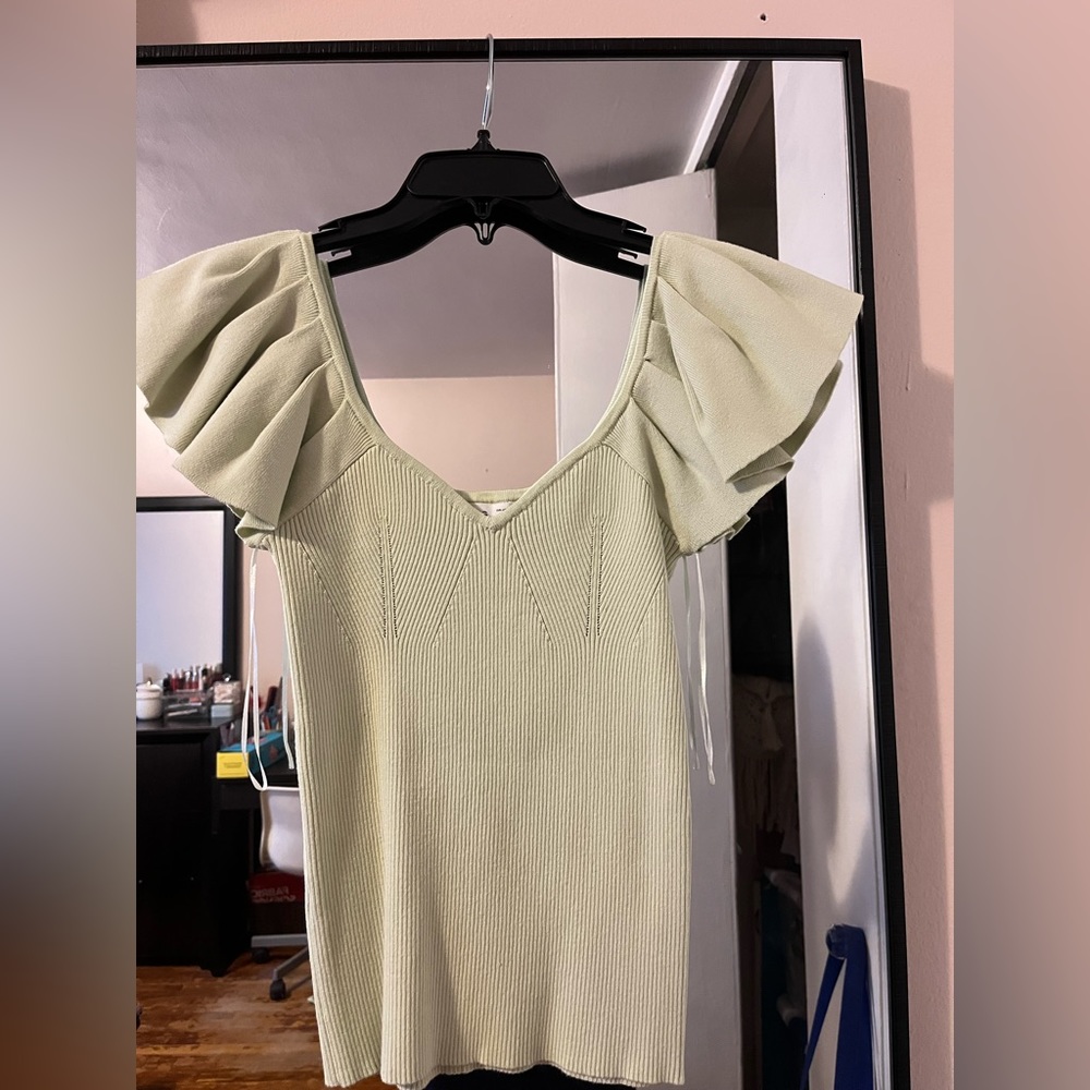 Mango butterfly sleeved top